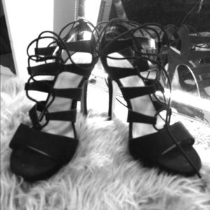 Black Strappy Heels
